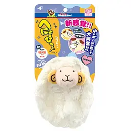 М'яка іграшка DoggyMan Sheep із пищалкою для собак розмір 23.5х13х4 см біла для міні та малих порід