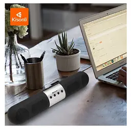 Компьютерная колонка Kisonli LED906 Bluetooth, 10W, 1200mAh, саундбар для ПК и ноутбука - мініатюра 2