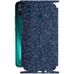 Защитная пленка StatusSKIN для Tecno Spark Go 2020 Корпус Винил Соты синие