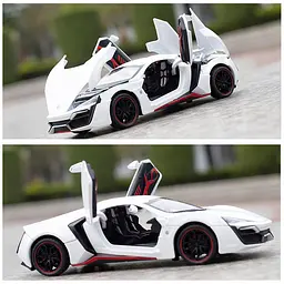 Колекційна металева модель гіперкара АвтоЕксперт Lykan HyperSport з інерцією, світлом та звуком 1:24 - мініатюра 6