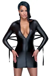 Міні-сукня з рукавом Cottelli Bondage Dress, S (чорний)