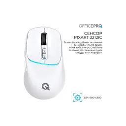 Мишка OfficePro M468W Wireless/Bluetooth White (M468W) - мініатюра 7