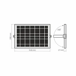 LED прожектор Videx VL-FSO5-3005 3740Lm 5000K автономний (VL-FSO5-3005) - мініатюра 9