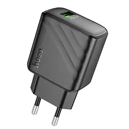 Мережевий зарядний пристрій Hoco CS21A Rich single port QC3. 0 charger чорний - мініатюра 3