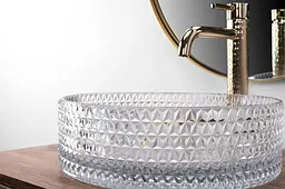 Умивальник Rea Cristal накладний transparent REA-U9670, Прозорий - мініатюра 6