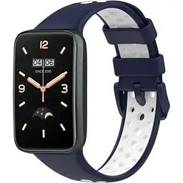Ремінець DK Silicone Sport Band Classic Nike для Xiaomi Mi Band 7 Pro (blue / white)