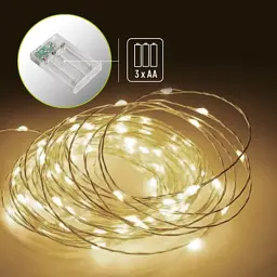 Гірлянда ColorWay Струна LED 50 5 м, теплий колір, 3 AA Battery (CW-G-50L5NB) - мініатюра 2
