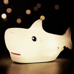 Дитячий силіконовий нічник Акула Shark LJC-153 акумуляторний світильник іграшка для сну - мініатюра 5