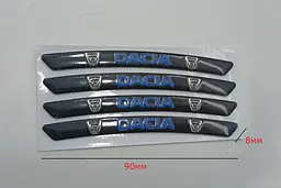 Емблема обода колеса Dacia 4 шт Алюміній наклейка на диски на скотчі - мініатюра 2