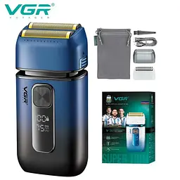 Електробритва VGR V-362 шейвер, подвійне лезо, IPX6, LED дисплей - мініатюра 4