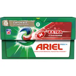 Капсули для прання Ariel Pods All-in-1 Сила Екстраочищення 30 шт. - мініатюра 2