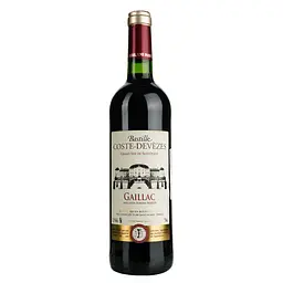 Вино Bastille Coste-Devezes Rouge AOP Gaillac, красное, сухое, 0,75 л