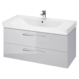 Тумба для ванної кімнати Cersanit Lara CET В394 з раковиною Mille 100 см Сірий S801-366 30412