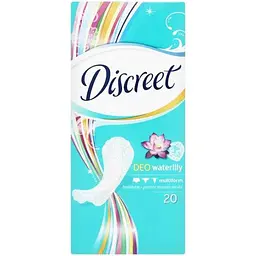 Щоденні гігієнічні прокладки DISCREET 20шт Deo Water Lily Single