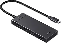 Хаб Ugreen CM606 USB-C to 2xUSB + 2xUSB-C 3.2 Gen2 10Gbps Черный (35583)