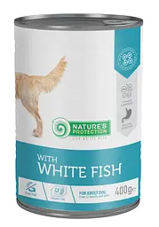 Вологий корм для дорослих собак з білою рибою Nature's Protection with White Fish, 400 г
