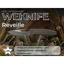 Ніж складаний туристичний Weknife Reveille (9.7 см) Bohler M390 / Titanium оливково-сірий - мініатюра 10