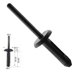 Заклепки пластиковая Ford, Chevrolet 14063981 Ford N803043S Chrysler 6500911 (C201)