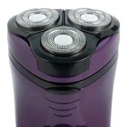 Електробритва Новий Харків НХ-8503 Лидер Violet, 3W, роторна, сухе гоління, 3 головки для гоління, подвійні леза, плаваюча конструкція ножів, повторение контуров лица, живлення мережа/акумулятор, індикатор роботи/включення, тример для скронь - мініатюра 10