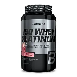 Сироватковий ізолят BioTech Iso Whey Platinum, 908 грам - Полуниця