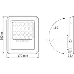 Прожектор Videx LED 500Lm 5000K автономний (VLE-FSO3-205) - мініатюра 9