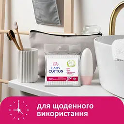 Ватні палички Lady Cotton у поліетиленовому пакеті 200 шт. - мініатюра 4