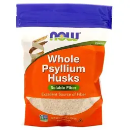 Трави Now Foods Цілісна лушпиння подорожника, Whole Psyllium Husk, 454 г (NOW-05981)