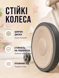 Дитячий електричний толокар 5-в-1 з ручкою, мотором, акумулятором, козирком, музикою та підсвіткою (49676136) - мініатюра 6