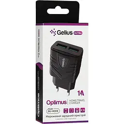 Мережевий зарядний пристрій Gelius Optimus Ultra GU-HC03 2USB 1A White - мініатюра 6