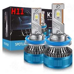 LED лампи автомобільні K10 H11 H8 H9 70W (11600lm 6000K EMC-Драйвер IP68 DC9-24V)