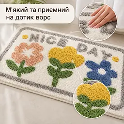 Стильний та практичний килимок для ванної кімнати 60×90 см зі кашеміру — м’який, антиковзкий, вологопоглинаючий KT9000053 - мініатюра 5