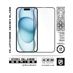Скло захисне Armorstandart Icon 3D iPhone 15 Black 2pcs (ARM74272) - мініатюра 2