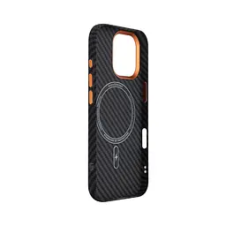Карбоновый чехол для Apple iPhone 17, LikeCarbon2 SE MagCase, черный, тонкий защитный чехол-панель из поликарбоната с магнитами N52, MagSafe, противоударный, совместим с беспроводной зарядкой, приподнятые края для защиты камеры, ArmorStandart (ARM89160) - мініатюра 4