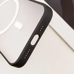 TPU+PC чохол Blueo Skin Friendly Frosted with MagSafe для Apple iPhone 16 Pro Max (6.9) Чорний / Белое кольцо - мініатюра 4