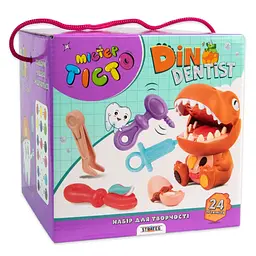 Дитячий набір для творчості Strateg "Містер тісто Dino Dentist" 41020, 24 предмети - мініатюра 2