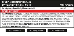 Бустер тестостерону Genius Nutrition HMB-HD 90 капсул - мініатюра 2