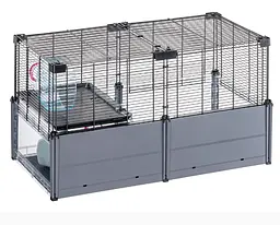 Модульна клітка для хом'яків та мишей Ferplast Multipla Hamster з аксесуарами чорна 72.5x37.5x42 см 57007217 - мініатюра 7