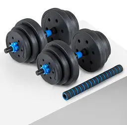 Гантелі розбірні бітумні THUNDER GYM-02 зі з'єднувачем для штанги, 2 x 10 кг (GYM-02) - мініатюра 3