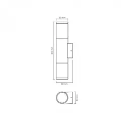 Led світильник Videx AR092B архітектурний IP54 GU10 х 2 шт. (VL-AR092B) - мініатюра 5