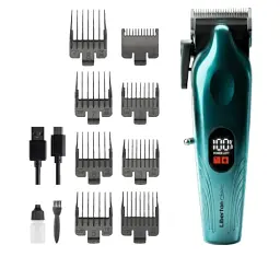 Машинка для стрижки Liberton LHC-7004, Black/Turquoise, 5W, живлення від акумулятора/мережі, 8 насадка, дисплей (LHC-7004)