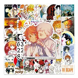 Стікерпак Обіцяний Неверленд Набір наклейок GeekLand The Promised Neverland 50 штук - мініатюра 2
