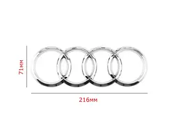 Задня емблема Audi Хром 216х71 мм на скотчі (Завод) - мініатюра 2