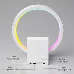 Бездротова зарядка WiWU WI-W021 4в1 15W з Bluetooth колонкою, RGB підсвічуванням та FM радіо - мініатюра 4