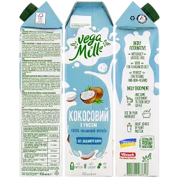 Молоко рослинне Vega Milk Кокосове з рисом 1,5% 950 мл   - мініатюра 2