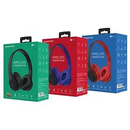 Навушники бездротові накладні Borofone BO4 Charming rhyme wireless with mic червоні - мініатюра 2