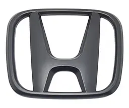 Емблема решітки задня для Honda матова Чорна 95х80 мм Пластик (на скотчі та 2 вусики по центру) (Завод)