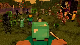 Дерев'яний фігурний пазл Minecraft (Майнкрафт) геймерський 4, А2, Дерев'яна коробка 300+ елементів