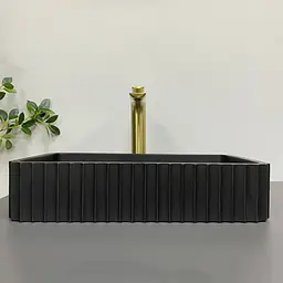 Умивальник VBI Florentia black matt накладний VBI-015001, Чорний матовий - мініатюра 4
