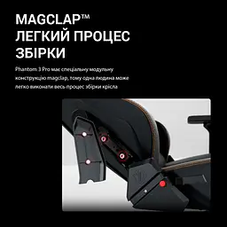 Крісло ігрове Anda Seat Phantom 3 Pro Size L Black Fabric (AD18YC-06-B-F) - мініатюра 9