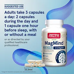 Магній L-треонат Jarrow Formulas Vegan MagMind Brain Health 90 капсул - мініатюра 4